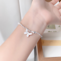 wholesale S925 Sterling Silver Butterfly Bracelet, New Chinese Style, Ethereal and Versatile, Small and Exquisite, High-End Pearl Hand Accessory-0-3