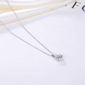 wholesale S925 Sterling Silver Cloud-Pull Jewelry Nose Stud Diamond Six-Prong Round Zircon Pendant Collarbone Chain Simple and Versatile Best-Seller Wholesale-0-0