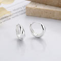 wholesale S925 Sterling Silver European and American Geometric Grid Cut-Out Trendy Minimalist Unisex Earrings-0-0