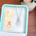 wholesale S925 Sterling Silver New Chinese Style Butterfly Pure Silver Peace Buckle Icy Chalcedony Necklace for Women with Ins Floral Zircon Pendant Choker Chain-0-2