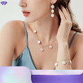 wholesale S925 Silver Baroque Freshwater Natural Pearl Necklace Set Women's French Style Niche Collarbone Chain Custom Processing-0-0