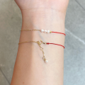 wholesale S925 Sterling Silver Red Elk All-over Red Rope Birth Year Pearl Bracelet for Women, Hand-woven Elegant Bangle-0-1