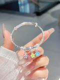 wholesale 999 Sterling Silver Bracelet for Big Kids, Girl Student's Birthday Gift with Design Sense-0-30