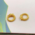 wholesale S925 silver gold-plated accessories running ring semi-finished spacer beads DIY crystal jewelry necklace-0-46