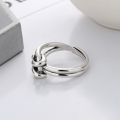 wholesale S925 Silver Retro Literary Art Surrounding Cross Irregular Niche Design Versatile Ring-0-2