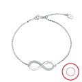 wholesale S925 Sterling Silver Cloud Link Jewelry, Inlaid Diamond Infinity Symbol Bracelet, Adjustable, Direct from Manufacturer, Wholesale-0-0