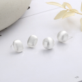 wholesale S925 silver fashion minimalist brushed hemispherical luxury-style artistic temperament niche design ear cuff earrings-0-0