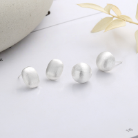wholesale S925 silver fashion minimalist brushed hemispherical luxury-style artistic temperament niche design ear cuff earrings-YHR270/A approx. 3.1g  925 silver