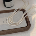 wholesale S925 Sterling Silver High-Quality Natural Freshwater Pearl Necklace for Women, New Edition, Light Luxury Versatile Collarbone Chain-0-4