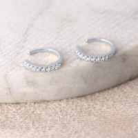 wholesale S925 Sterling Silver Aliexpress Hot-selling Ear Cuffs, Ins Ethereal Zircon-studded Ear Clip Jewelry For No Piercing-platinum