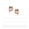 wholesale S925 Sterling Silver Minimalist Korean Japanese Style Hypoallergenic Owl Stud Earrings for Women, Versatile Small Chanel-inspired Wholesale-0-2