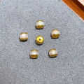 wholesale Gold-plated S925 silver popular crystal rainbow pill hamburger multi-gemstone round bead ancient gold spacer bead bracelet-0-18