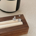 wholesale S925 Sterling Silver Korean-style Round Smile Earrings for Women, Petite and Sweet Student Stud Earrings-0-4