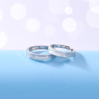 wholesale Original design S925 sterling silver love to the core couple rings, men and women can be engraved love matching rings-Women's Ring Adjustable Opening