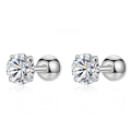 wholesale S925 Sterling Silver 3-6mm Zircon Stud Earrings, Light Luxury Fashion Advanced Sense Versatile Wholesale Earrings-0-6