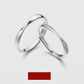 wholesale S925 metal Mobius ring couple rings for men and women, adjustable, daily wear, Korean style, Qixi Festival, Valentine's Day, birthday gift-0-1