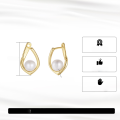 wholesale S925 Sterling Silver Irregular Natural Freshwater Pearl Earrings, Fashionable and Versatile, Direct from Manufacturer-0-4