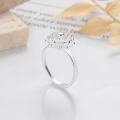 wholesale S925 Silver Fashionable Japanese-Korean Mori Kei Small Fresh Lotus Niche Chinese Style Light Luxury Trendy Open-End Ring-0-1