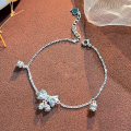 wholesale S925 Sterling Silver Fashionable and Unique Bow Lily of the Valley Bracelet for Women, Sweet and Fresh Ins Style, Elegant and Trendy Accessory-0-0