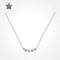wholesale S925 Sterling Silver Light Luxury New Women's Necklace, Exquisite Geometric Zircon Irregular Design, Fashionable High-End Sense Collarbone Chain-0-0