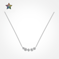 wholesale S925 Sterling Silver Light Luxury New Women's Necklace, Exquisite Geometric Zircon Irregular Design, Fashionable High-End Sense Collarbone Chain-DY190937-SW-WH 925 silver