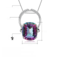 wholesale S925 Silver Luxury Creative Jewelry Accessories Set with Colored Gemstones, Ring, Necklace, and Earrings-0-5