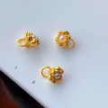 wholesale Metal S925 Gold-Plated Heart Spacer Beads DIY Bracelet Necklace Running Rings Handmade Cord Pendant Hollow Ball Gourd-0-7