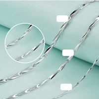 wholesale S925 silver fashion OL accessories silver jewelry wholesale from source factory-1.0 Carved Melon Seeds-16 Inch 925 Silver