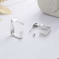 wholesale S925 Sterling Silver Yunchaoxuan European and American Cross-Border Minimalist Geometric Irregular Twist Design Trendy Versatile Earrings-0-2
