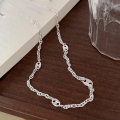 wholesale S925 Sterling Silver Korean High Custom New Style Pig Nose Long Pendant Sweater Chain, Minimalist and Unique Niche Design Necklace-0-3