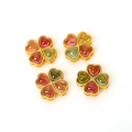wholesale 925 Silver Gold-Plated, Ancient Silver, Gold-Plated, and Natural Crystal Tourmaline Four-Leaf Clover Beads Accessories-0-1
