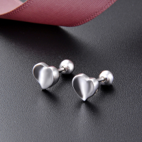 wholesale S925 Silver Women's Small Fresh Heart-shaped Stud Earrings, Simple Silver Jewelry Wholesale from Source Factory-Earrings-Not with Tremella Plugs 925 Silver