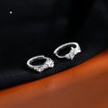 wholesale S925 Sterling Silver Star Zircon Ear Clips, Popular Ear Hoops, Niche Design, High-End Zircon Ear Jewelry-0-1