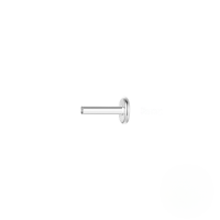 wholesale S925 Sterling Silver Flat Head Threaded Piercing Bars, Hot-selling Multi-size Earring Accessories-Single platinum 6MM