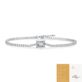 wholesale S925 Silver Moissanite Aurora Bracelet, Fashionable and Elegant, Internet-Famous Hot Sale, Simple and Chic Gift Bracelet, High-Quality Ready Stock-0-6