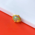wholesale S925 Gold-Plated Silver with Inlaid Natural Opal DIY Bracelet Necklace Accessory Pendant Original Jewelry-0-12