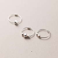 wholesale S925 Sterling Silver Faceted Fragment Ear Studs Minimalist Design Elegant Hoop Earrings Clasps M01446-S925 silver one pair of broken silver 925 silver