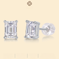 wholesale 925 Sterling Silver Minimalist Fashion New Style Earrings for Women, High-End Sensation Moissanite Earrings Hot on TikTok Live Sales-0-0