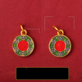 wholesale Gold-plated enamel pendant, cloisonné bracelet, antique-style necklace DIY accessories, sand gold charms: gourd, ruyi, lotus pod-0-17