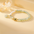 wholesale S925 Sterling Silver Hetian Jade and Freshwater Pearl Butterfly Pendant Bracelet for Women, Minimalist New Chinese Style Small Fashion National Trend Bracelet-0-1