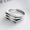wholesale Sterling Silver S925 Multi-layer Stackable Open Ring Minimalist Ins for Women-0-0