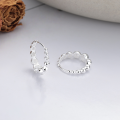 wholesale S925 Sterling Silver Trendy Small and Large Bead Design Ear Clasp, Unique Style, Niche Aesthetic, Versatile Women's Earrings-0-1
