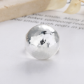 wholesale S925 Silver Fashion Trendy Ins Style Geometric Rhombic Sphere Wide Band Minimalist Versatile Open Ring-0-1