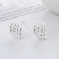 wholesale S925 Sterling Silver European and American Cross-Border Minimalist Rotating Multi-Layer Line Geometric Irregular Stud Earrings-0-0