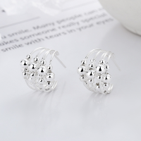 wholesale S925 Sterling Silver European and American Cross-Border Minimalist Rotating Multi-Layer Line Geometric Irregular Stud Earrings-YFR172M/approx. 5.3g 925 silver
