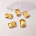 wholesale S925 gold-plated silver spacer beads for the Five Longitude Tara accessory, S925 gold-plated silver stringing ornament spacer beads for handmade DIY semi-finished products-0-4