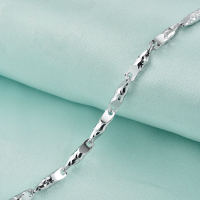 wholesale S925 Polished Metal 35mm Round Wire Melon Seed Pendant Necklace, Cross-Border New Simple Style Fashion Korean and Japanese Version-L011-3.5 round melon seeds D-20 inches s925 silver