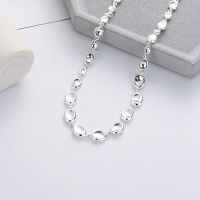 wholesale S925 silver heavy metal style concave geometric cat ear design necklace for women, trendy in Europe and America-YL609H/approx. 21.2g 925 silver
