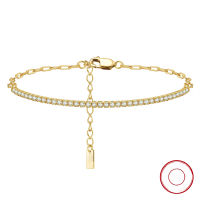 wholesale S925 Sterling Silver Cloud-Pull Jewelry 4A Zircon Inlaid Diamond Adjustable Cross Chain Direct from Manufacturer-14K gold 925 silver