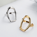 wholesale S925 Sterling Silver Irregular Fashion Exaggerated Hollow Wide Opening Ring European and American Style Street Photography Index Finger Ring for Women-0-0